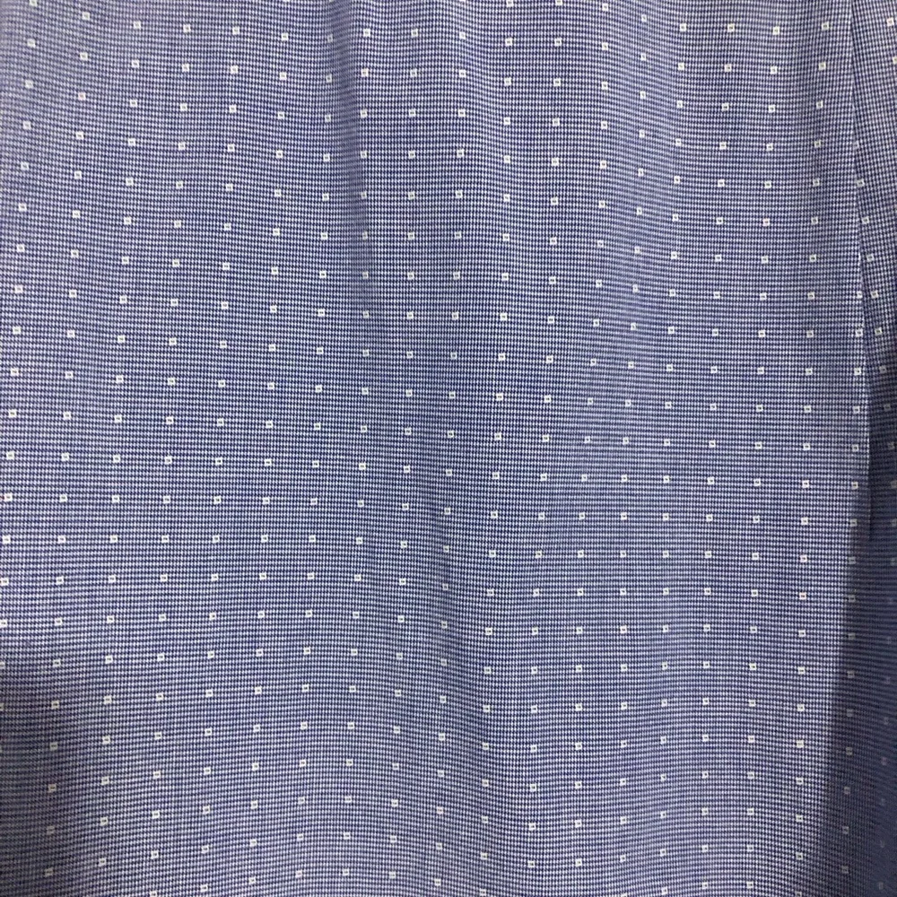 Ike Behar NYC blue white button down dress shirt mens size 16 34/35  100% cotton